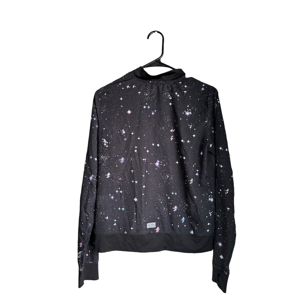 Nicole Miller NY Active Women’s Black Galaxy Print Bomber Jacket Size S - Picture 2 of 4